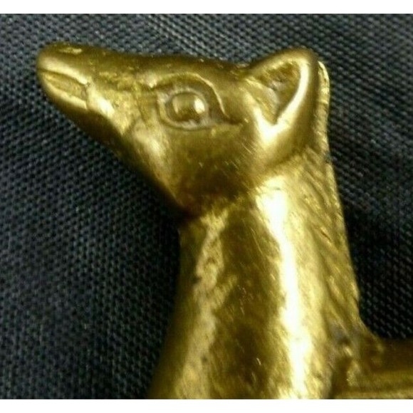 Miniature Solid Brass Rocking Horse Figurine Statue Saddle Western Vintage - Picture 10 of 12